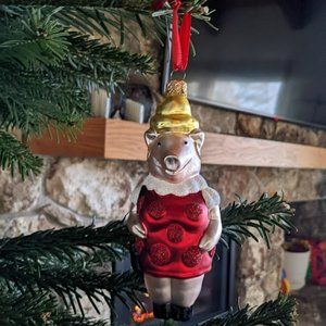 Patricia Breen This Little Piggy Goes to the Galleria #9649 Glass Glitter 1996